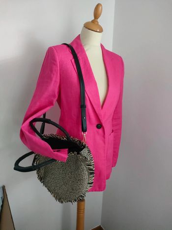 veste en lin rose 38