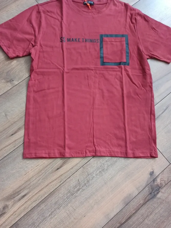 Tee shirt bordeaux homme L - photo numéro 5