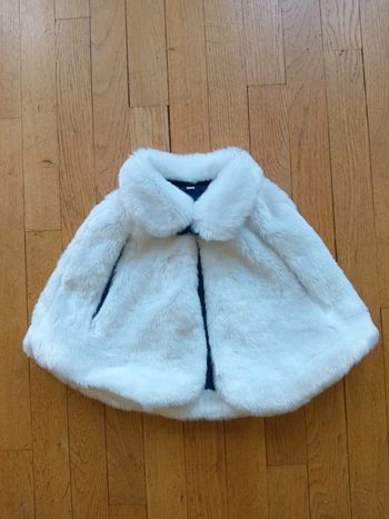 Cape fille fourrure blanche Sergent Major 2-3 ans