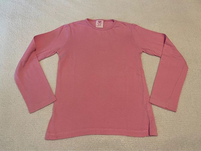 T-shirt manches longues rose - Girls dot. - 5/6 ans