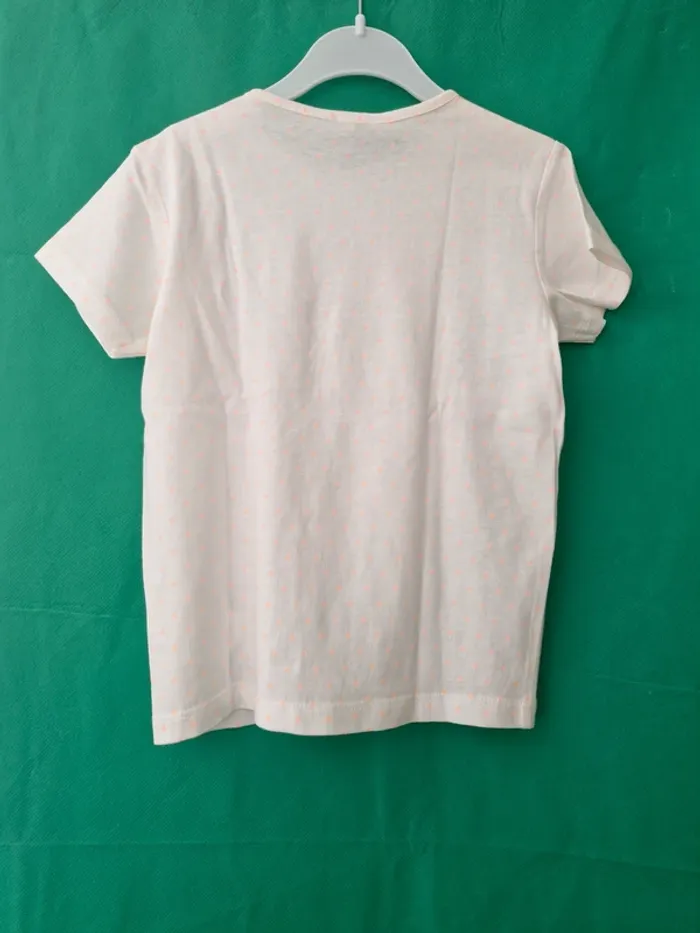 T-shirt fille manches courtes à pois avec strass 4 ans / 104 cm Grain de Blé - photo numéro 4