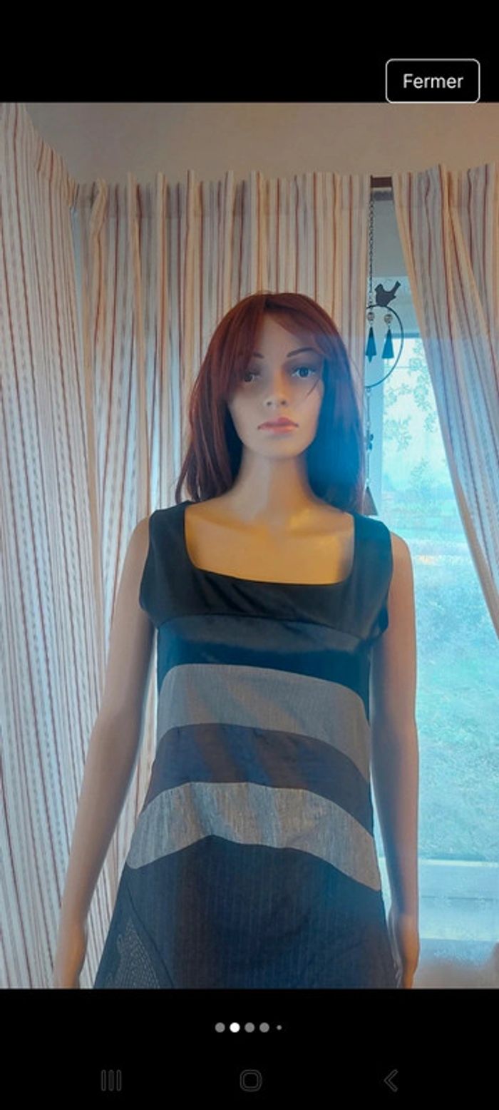 Jolie Robe grise Desigual t 38 - photo numéro 4