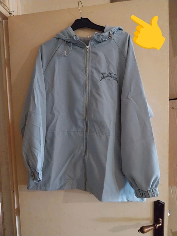 Veste coupe vent gris femme T : Xl
