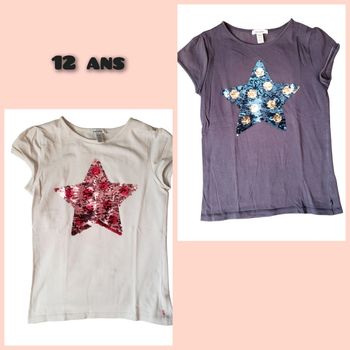 Lot de 2 t-shirts Okaïdi taille 12 ans