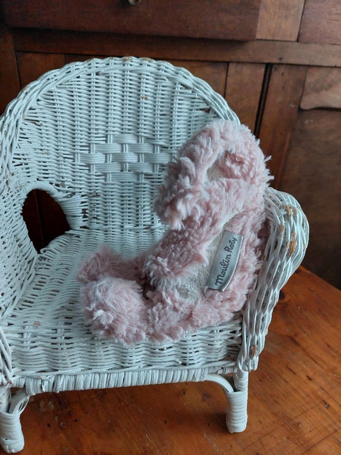 #P5 - Doudou hochet lapin rose La Bande à Basile Moulin Roty - photo numéro 3