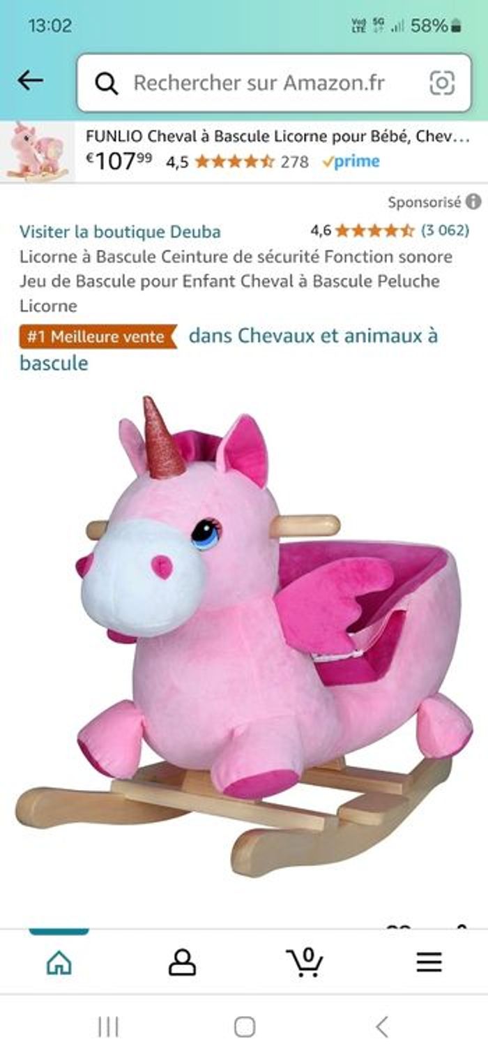 Licorne à bascule sonore - photo numéro 2