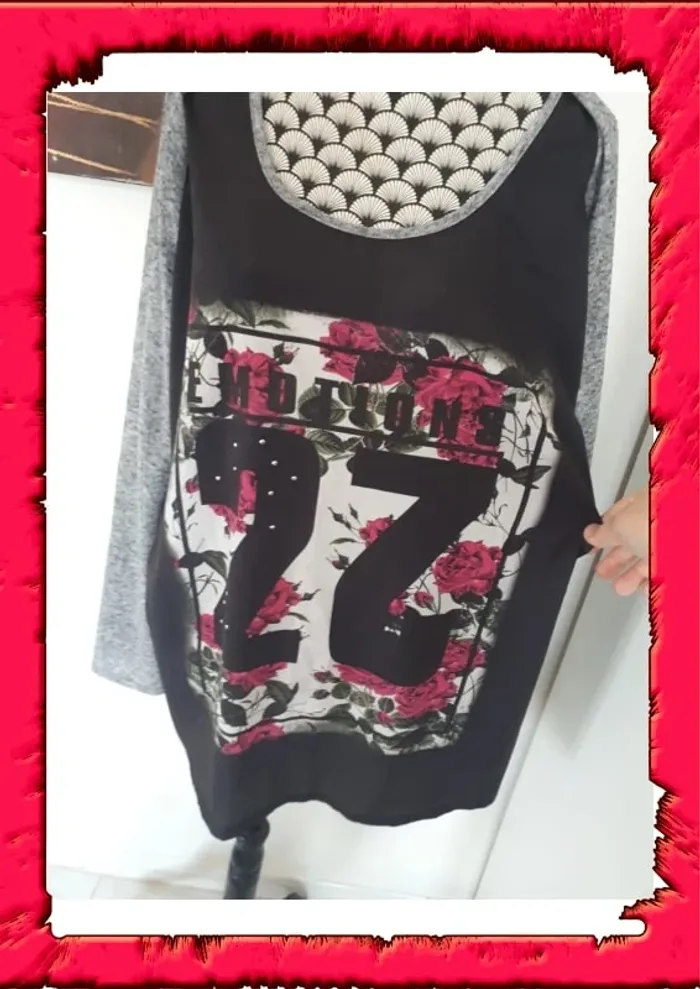 Gilet manche 3/4 et tshirt 2 en 1 taille XL MS Mode - photo numéro 5