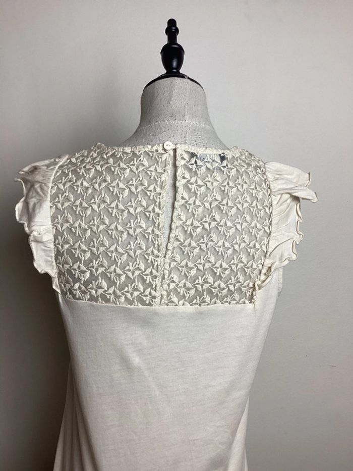 Blouse écrue avec broderies Kookaï 38 - photo numéro 5