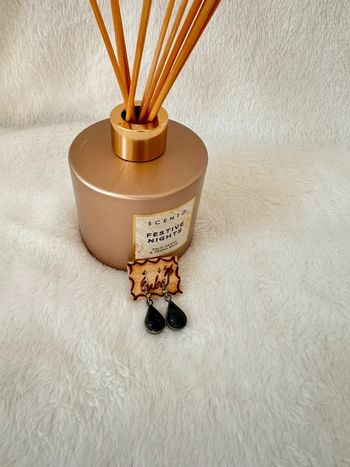 Boucles d’oreilles goutte noire élégantes – Style bohème chic