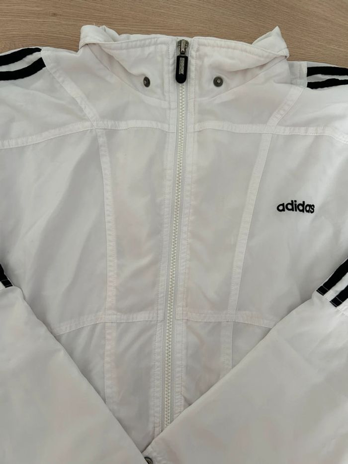 Veste Adidas vintage blanche et noire - Taille 46 (oversize unisexe) - photo numéro 7