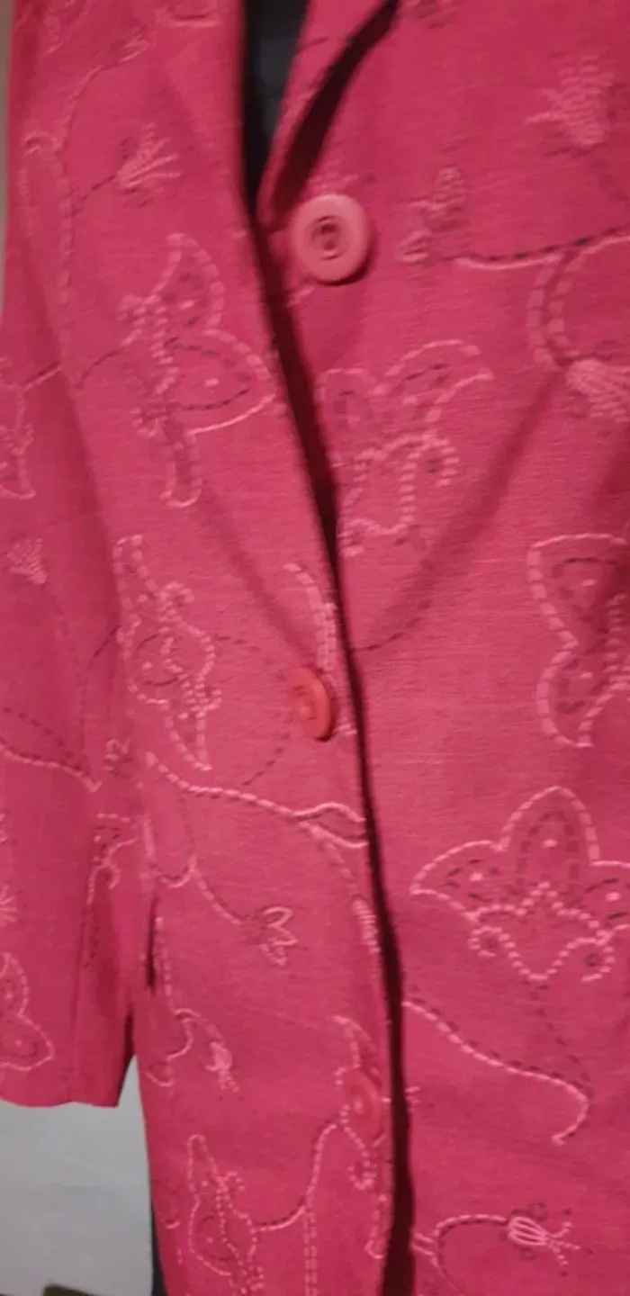 💗 Veste femme rouge motifs floraux 💗 - photo numéro 8