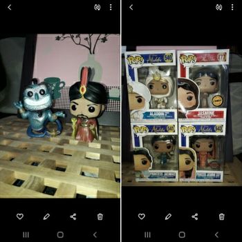 Funko Pop Lot de 6 Disney Aladdin : Jafar 542 Genie 476 Jasmine 477 541 543 Aladdin 540