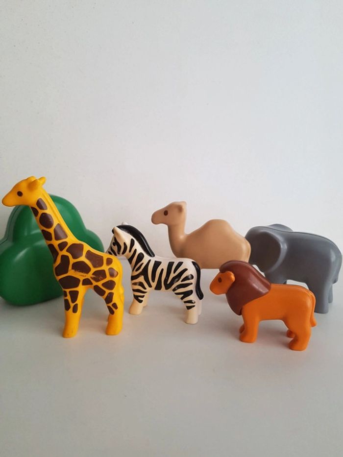 Tracteur vert avec remorque et animaux Playmobil 123 junior - photo numéro 5