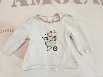 T-shirt manche longue 12 mois, Okaidi