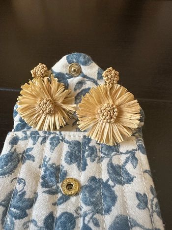 Boucles d’oreilles en raphia Aelie