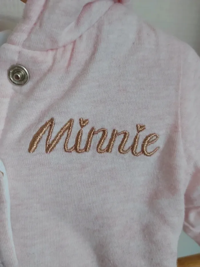🏷 Manteau minnie chaud rose pâle neuf 0/1mois - photo numéro 3