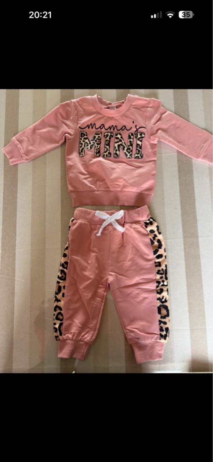 ensemble bébé rose léopard - photo numéro 1