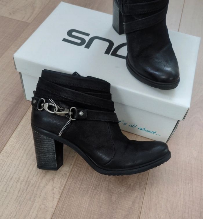 Bottines en cuir