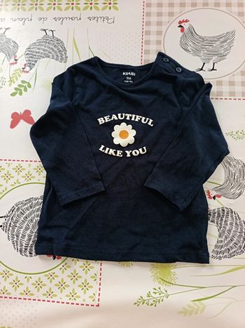 Tee-shirt ML Kiabi taille 9 mois
