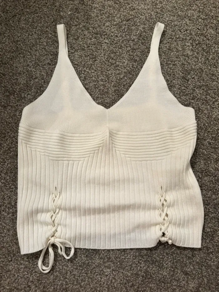 White knit tank top - photo numéro 2