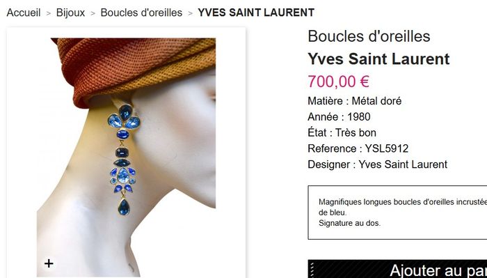 Boucles d'oreille YSL - Excellent état - photo numéro 6