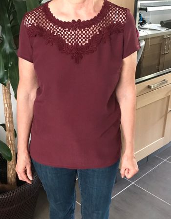 Blouse Etam avec broderie neuve