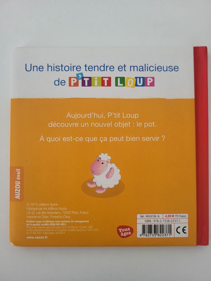 Livre P'tit Loup va sur le pot - photo numéro 2