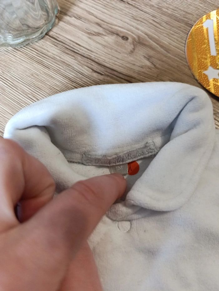 Pyjama col chemise mixte kimbaloo 1 mois - photo numéro 4