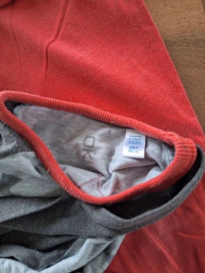 Pyjama rouge et gris Okaïdi 3 ans - photo numéro 6