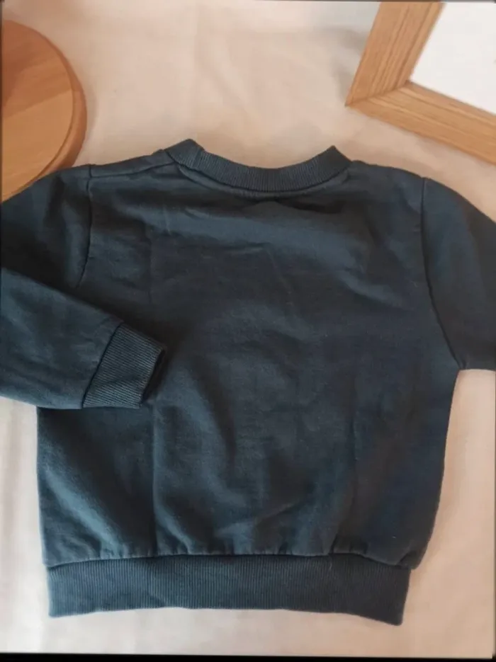 Sweat légèrement molletonné bleu NPO garçon 3 ans - photo numéro 3