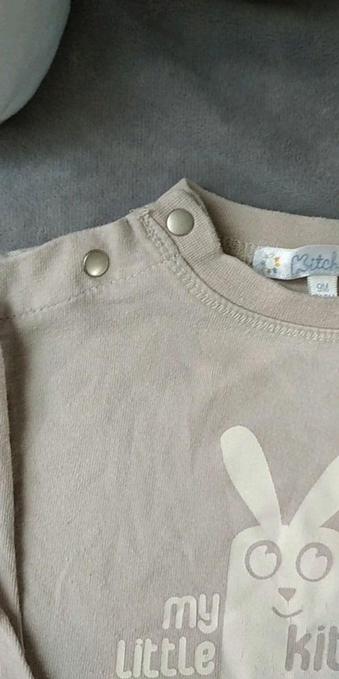 Tee shirt manches longues Garçon 9 mois "lapin" My little Kitchoun - photo numéro 5