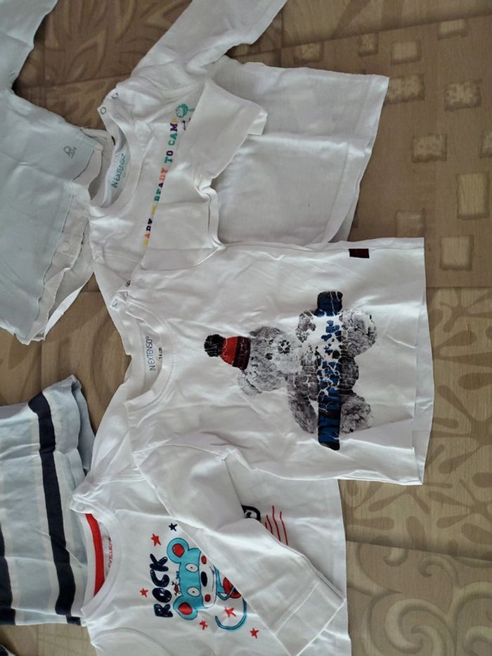 Lot 5 T-shirts manches longues 74 cm - photo numéro 6
