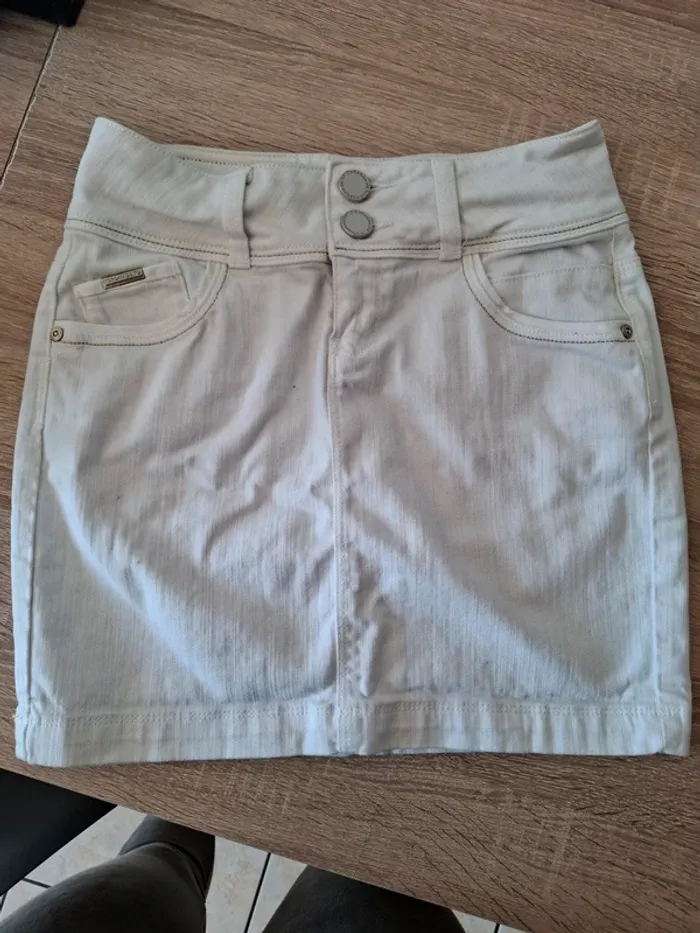 Jupe en jean blanche Morgan taille 34