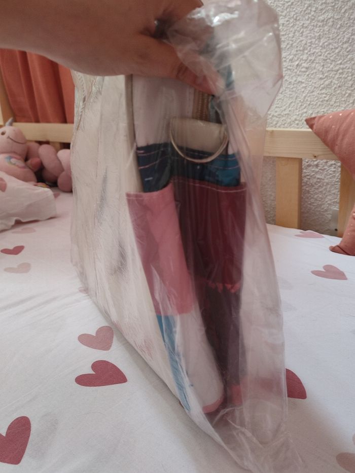 Sac à langer mixte neuf - Rose, bleu et beige - Insular - photo numéro 4
