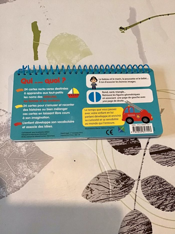 Livre Qui va avec quoi ? les véhicules 24 cartes recto verso pr trouver la combinaison - photo numéro 3