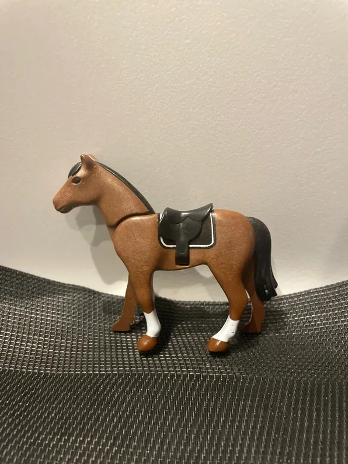 Playmobil figurine cheval marron western écurie centre équestre équitation