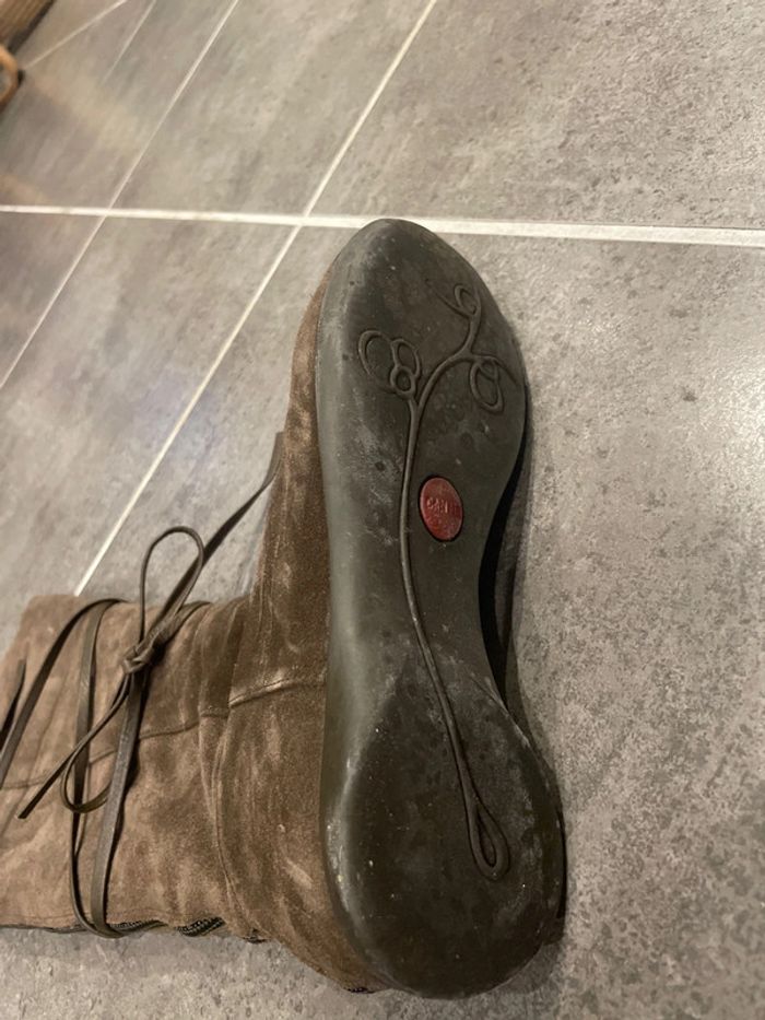 Bottes camper 38 en daim - photo numéro 8