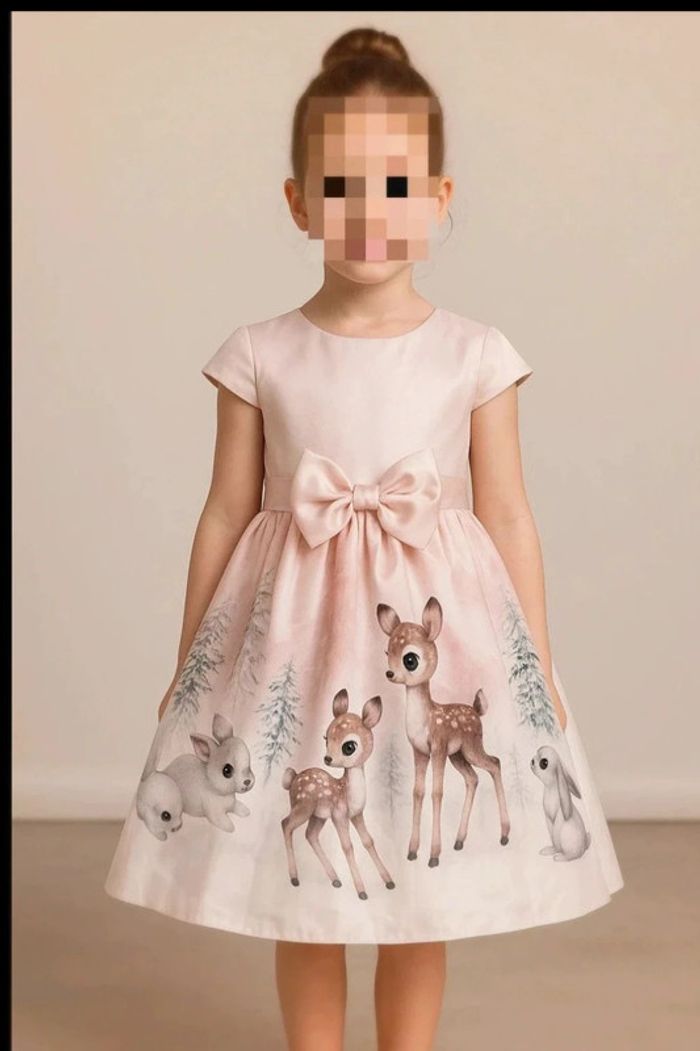 Magnifique robe de princesse animaux de la forêt neuve 6 ans fille