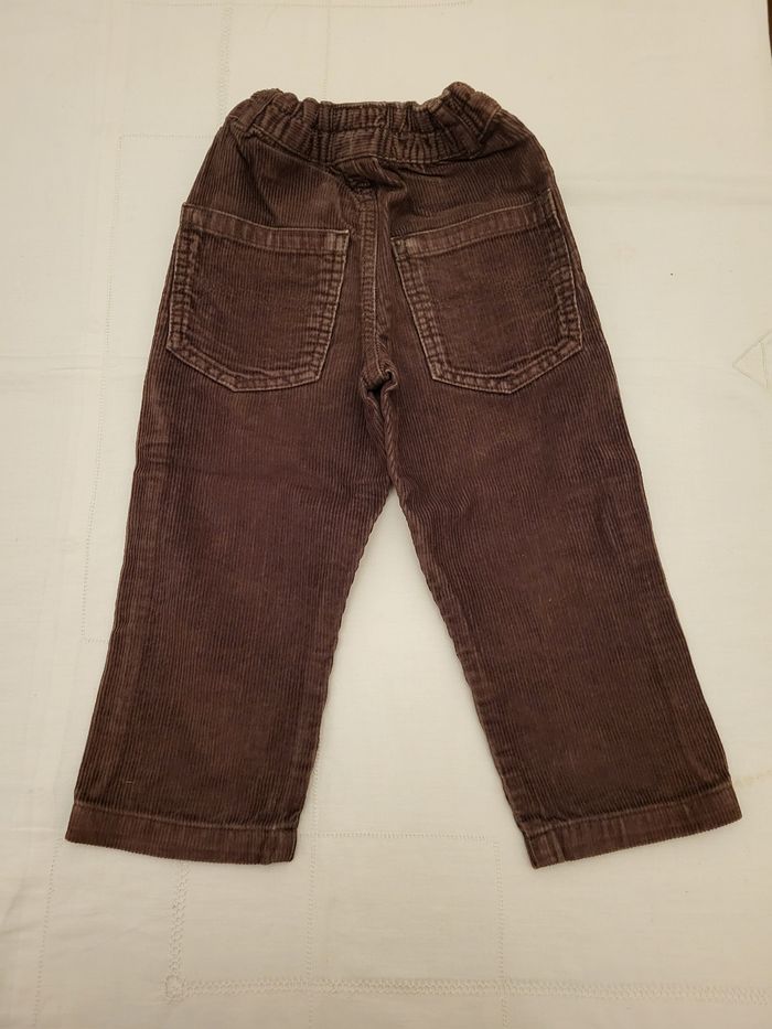 1 pantalon en velours côtelé garçon 2 ans - photo numéro 2