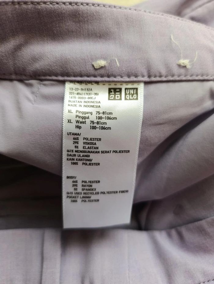 Pantalon ajusté Uniqlo lila mauve XL classe et décontracté - photo numéro 8