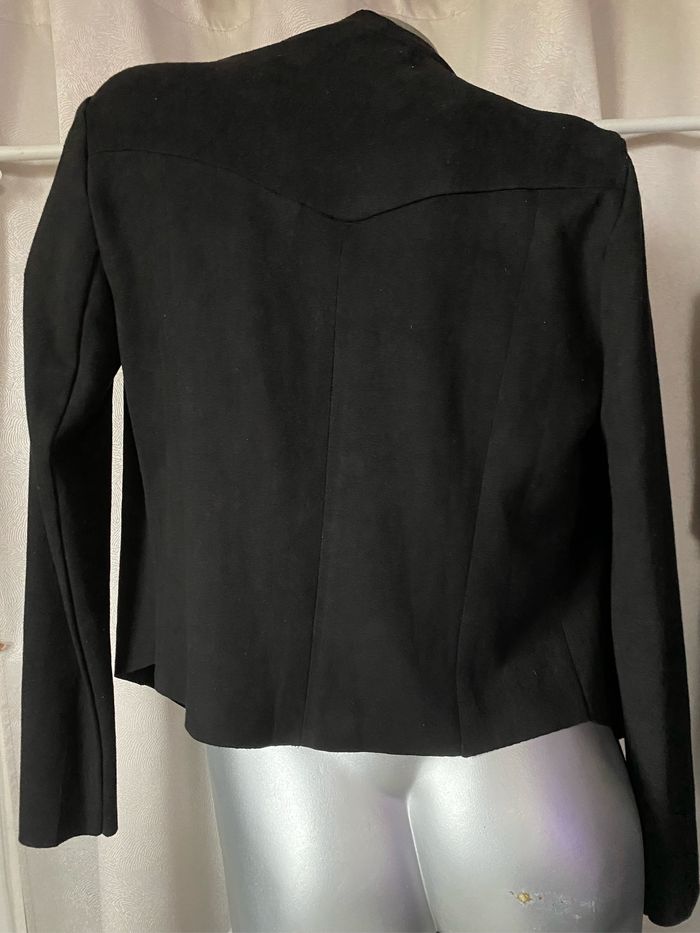 Superbe veste souple asymétrique suédine 38 - photo numéro 6
