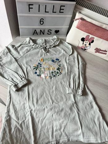 Robe de nuit sergent major 6 ans vert d’eau