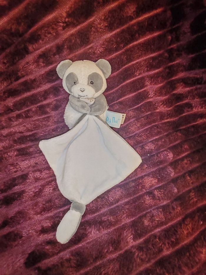 Doudou pnda gris  et  blanc baby nat