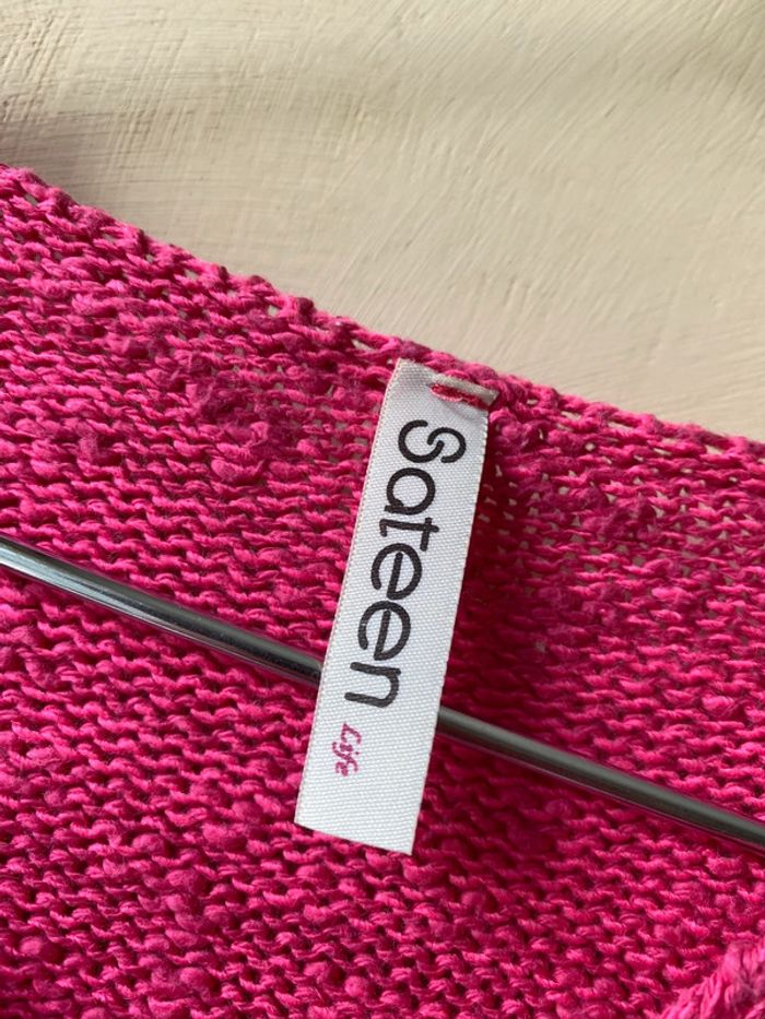 Pull ajouré rose Sateen S - photo numéro 9