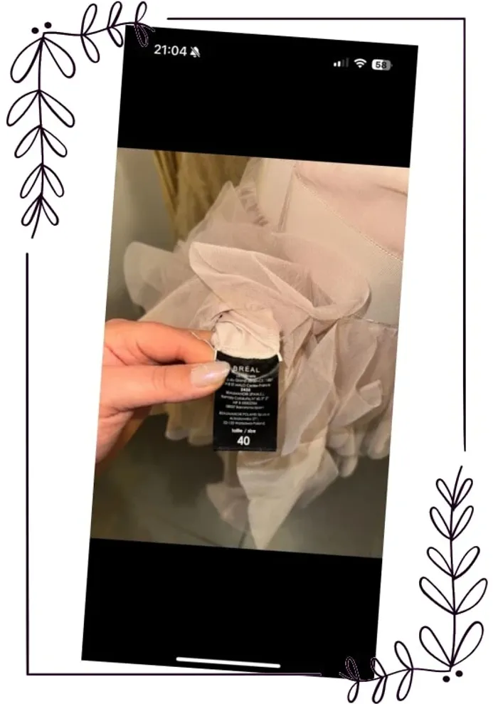 Robe habillée en tulle chic rose poudrée - photo numéro 6