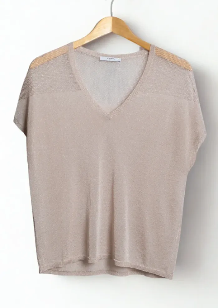 Top beige rosé Zapa Paris Taille S/M