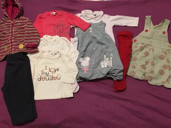 Lot fille 6mois hiver, orchestra kiabi hello kitty gemo