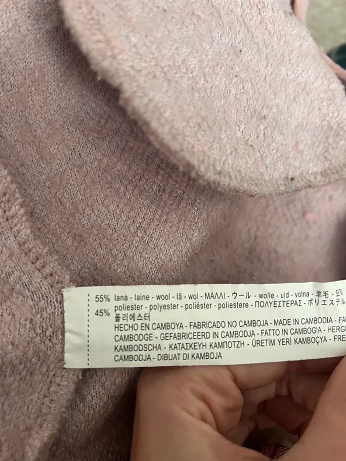 Manteau bouclette rose pale Bershka - photo numéro 6