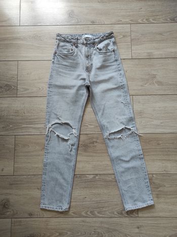 Jean troué Zara gris