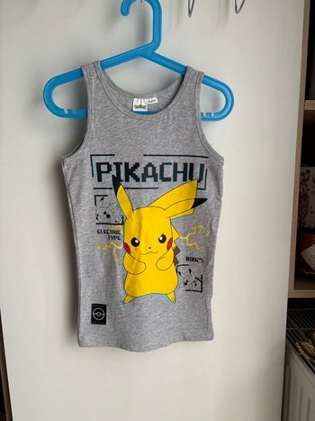 Débardeur pikachu gris garçon neuf taille 8/9ans